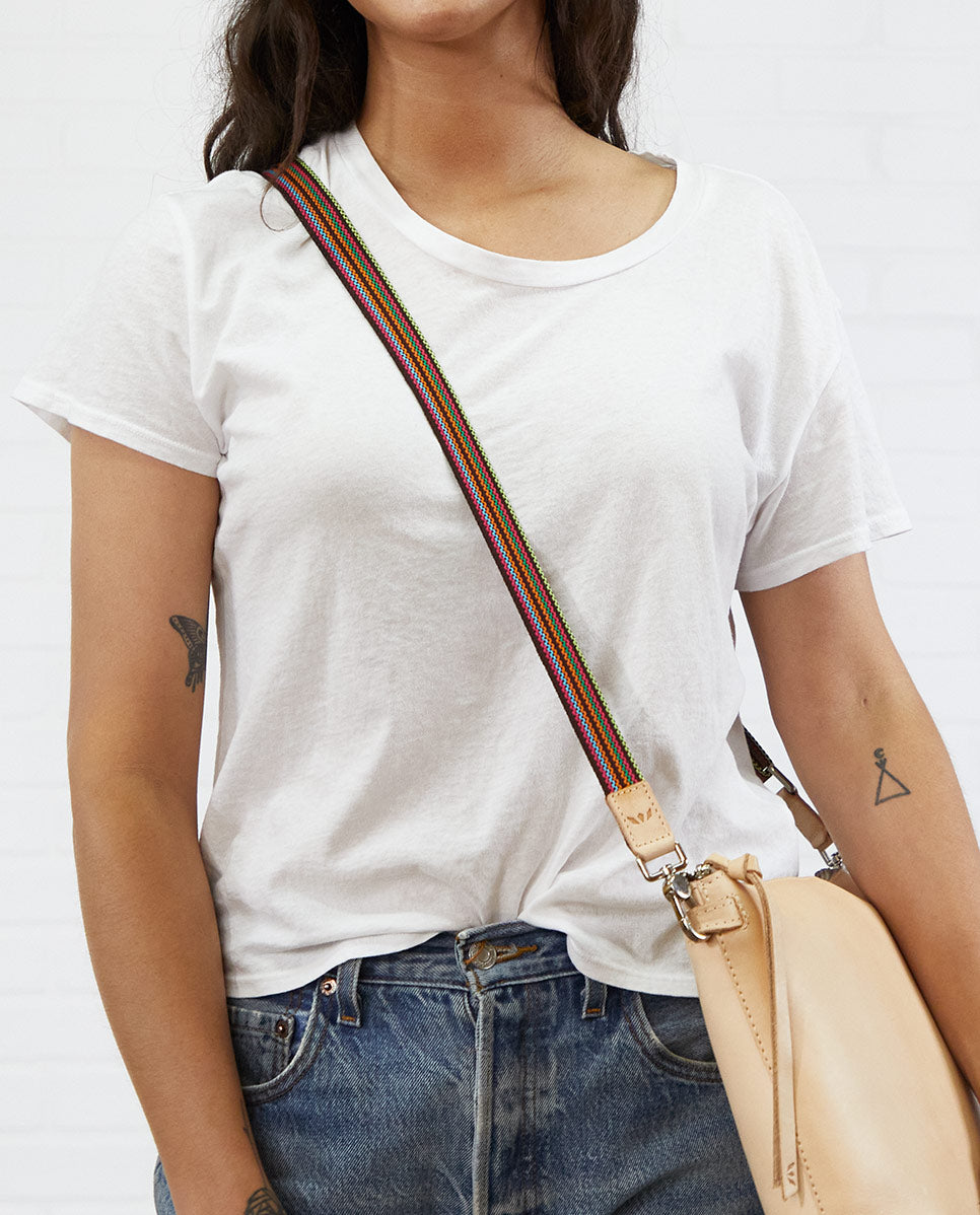 Brown Slim Webbing Crossbody Strap - Image 3