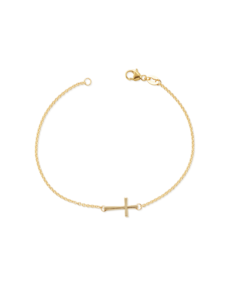 Petite Latin Cross Link Bracelet