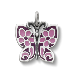 Purple Enamel Butterfly Charm