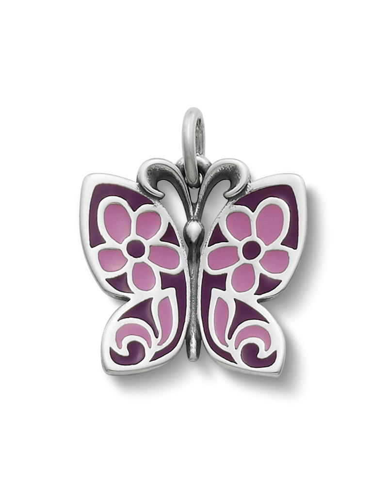 Purple Enamel Butterfly Charm