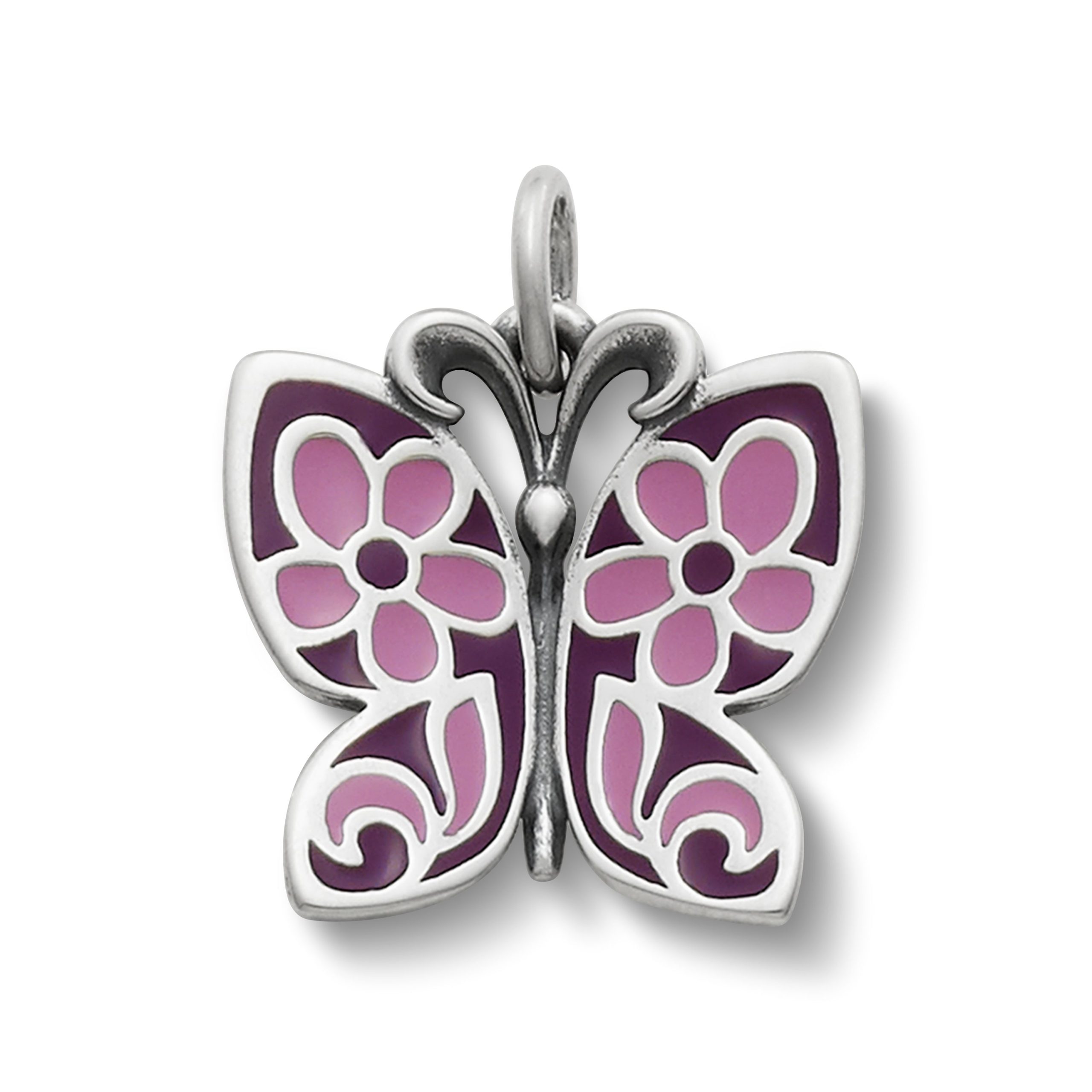 Purple Enamel Butterfly Charm - Image 2