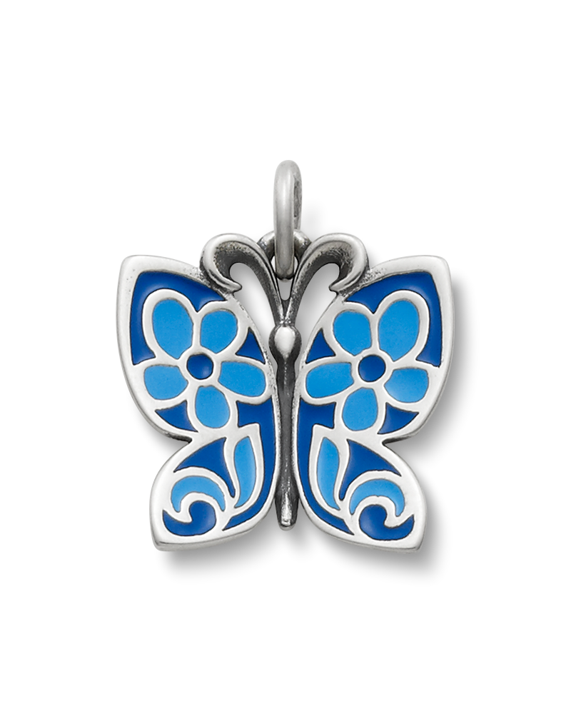 Blue Enamel Butterfly Charm