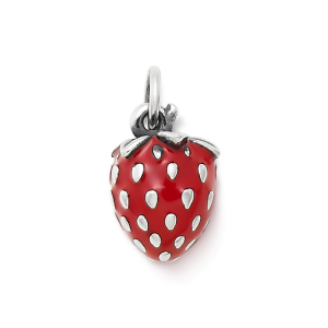 Enamel Wild Strawberry Charm