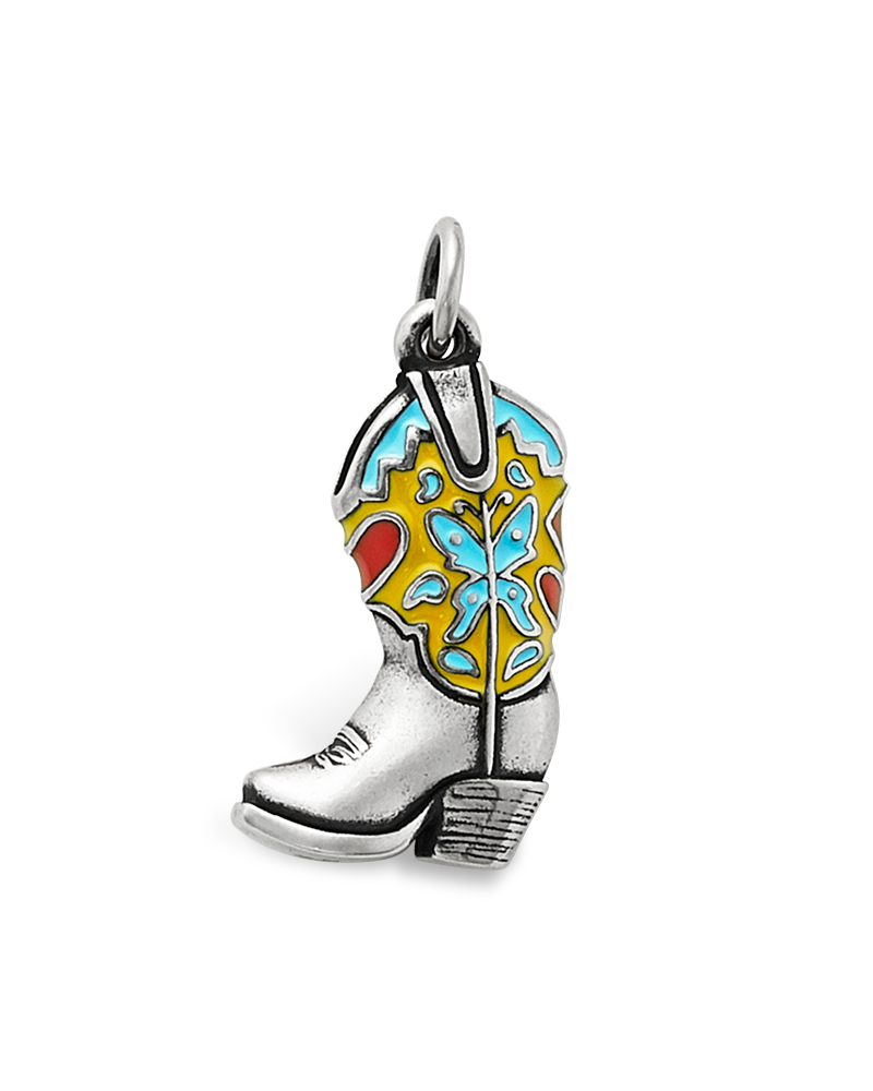 Enamel Western Boot Charm