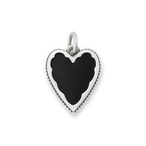 Enamel Black Heart Charm