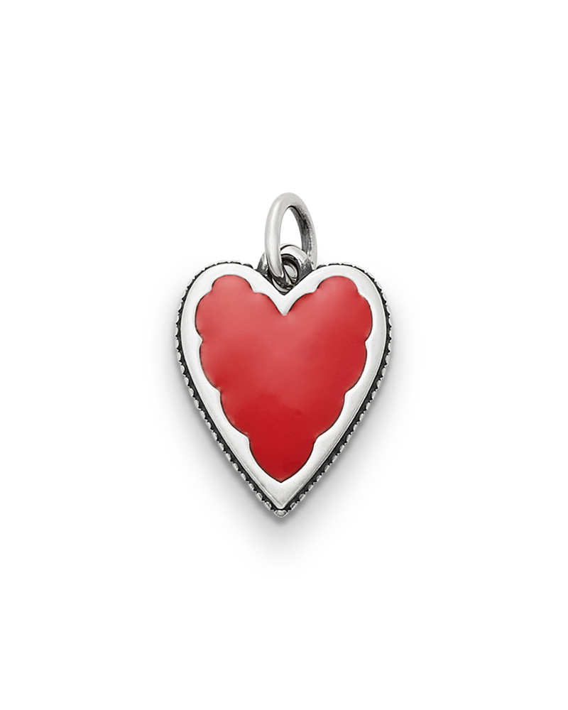 Enamel Red Heart Charm