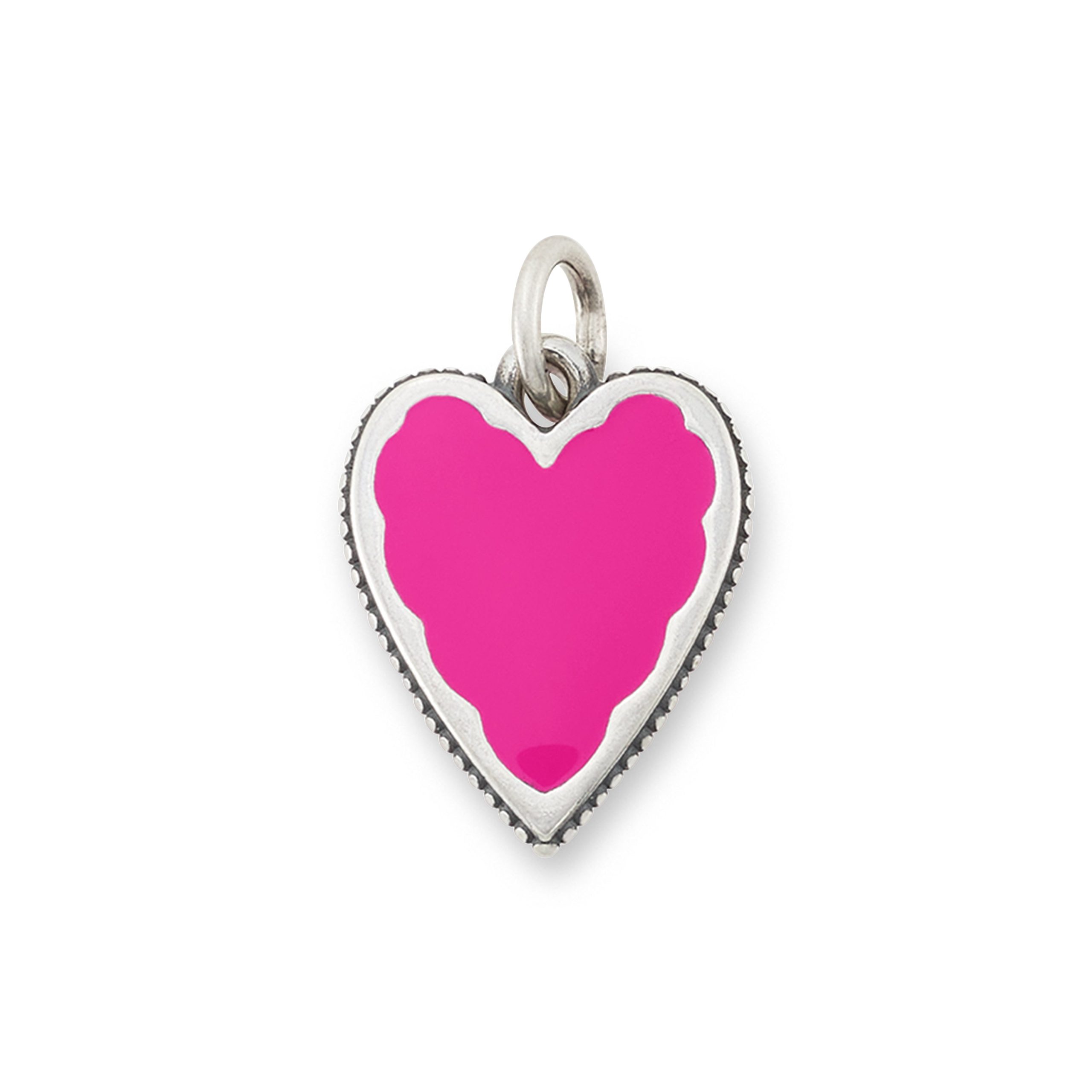 Enamel Dark Pink Heart Charm - Image 2