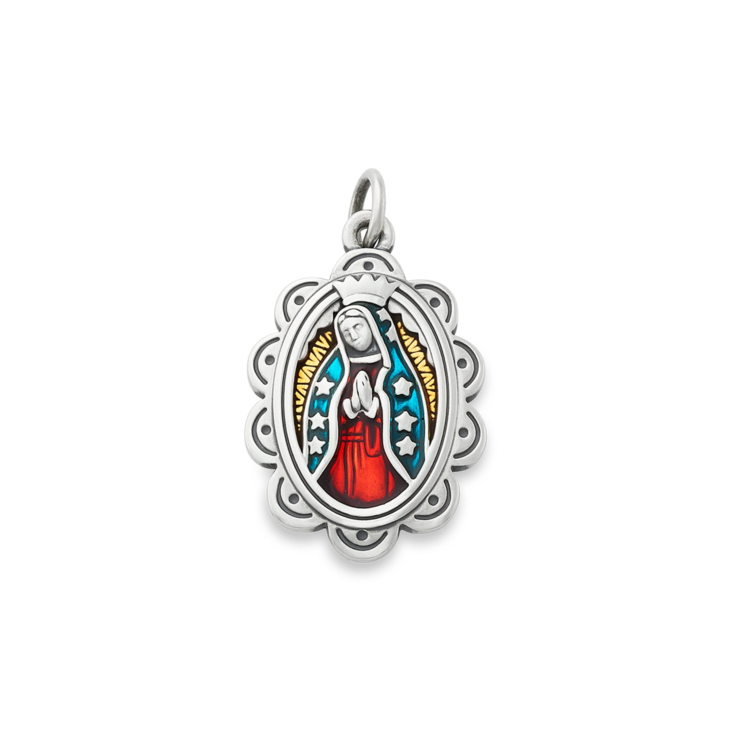 Enamel Virgin of Guadalupe Charm - Image 2