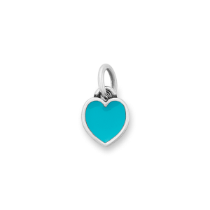 Enamel Blue Connected Hearts Charm