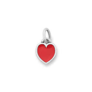 Enamel Red Connected Hearts Charm