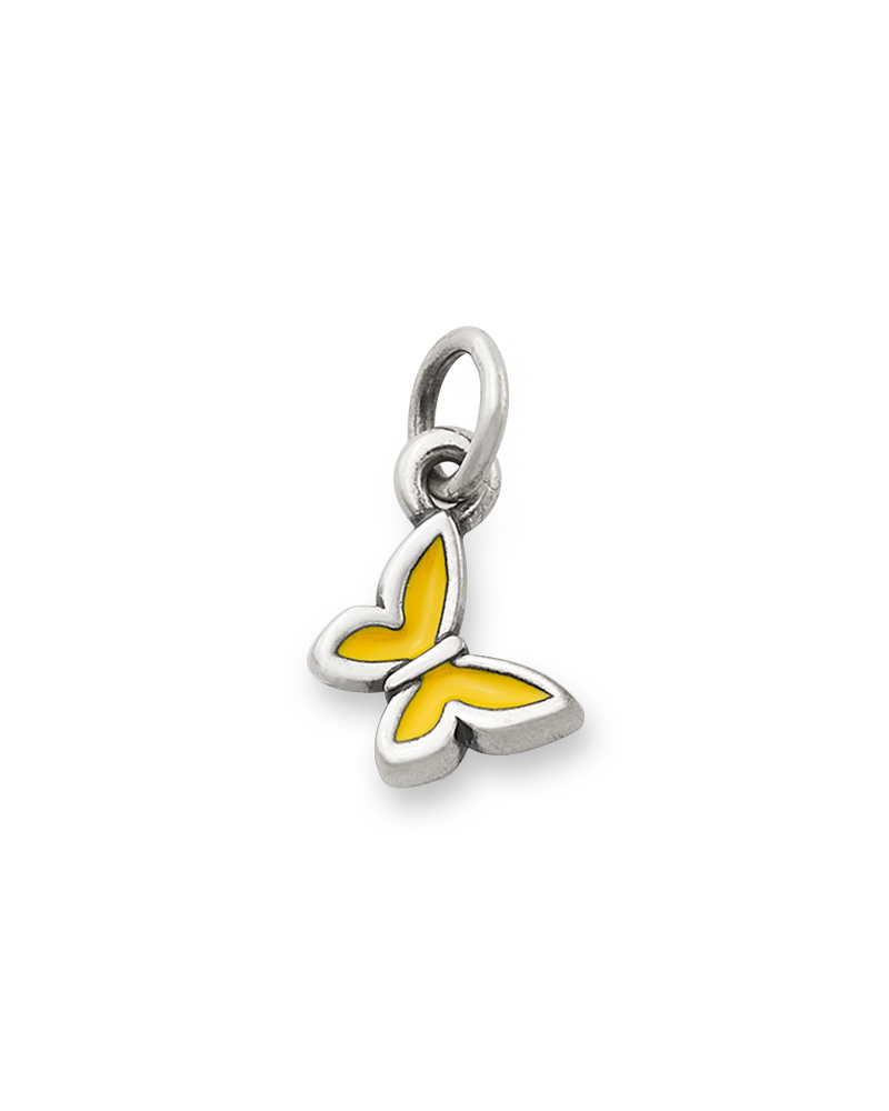 Enamel Yellow Mini Butterfly Charm - Image 3