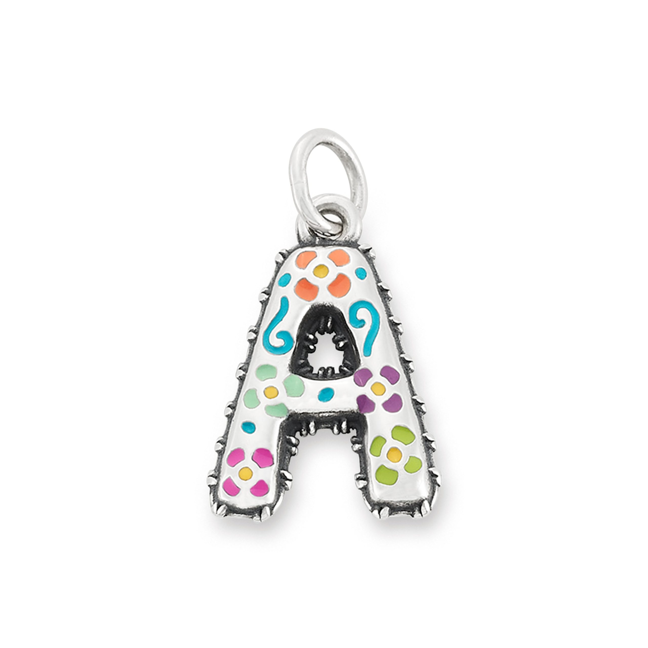 Enamel Consuela Floral Initial Charm - Image 2