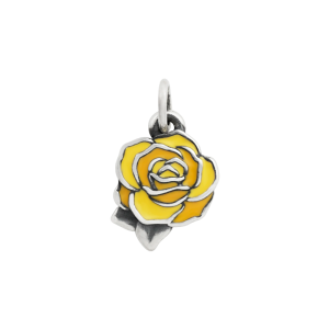 Enamel Consuela Yellow Rose Charm