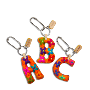 Orange Felt Alphabet Charms