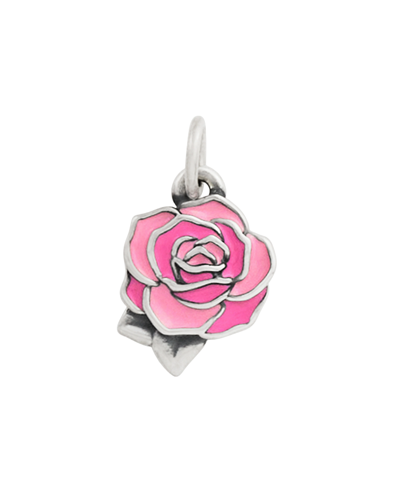 Enamel Consuela Pink Rose Charm - Image 3
