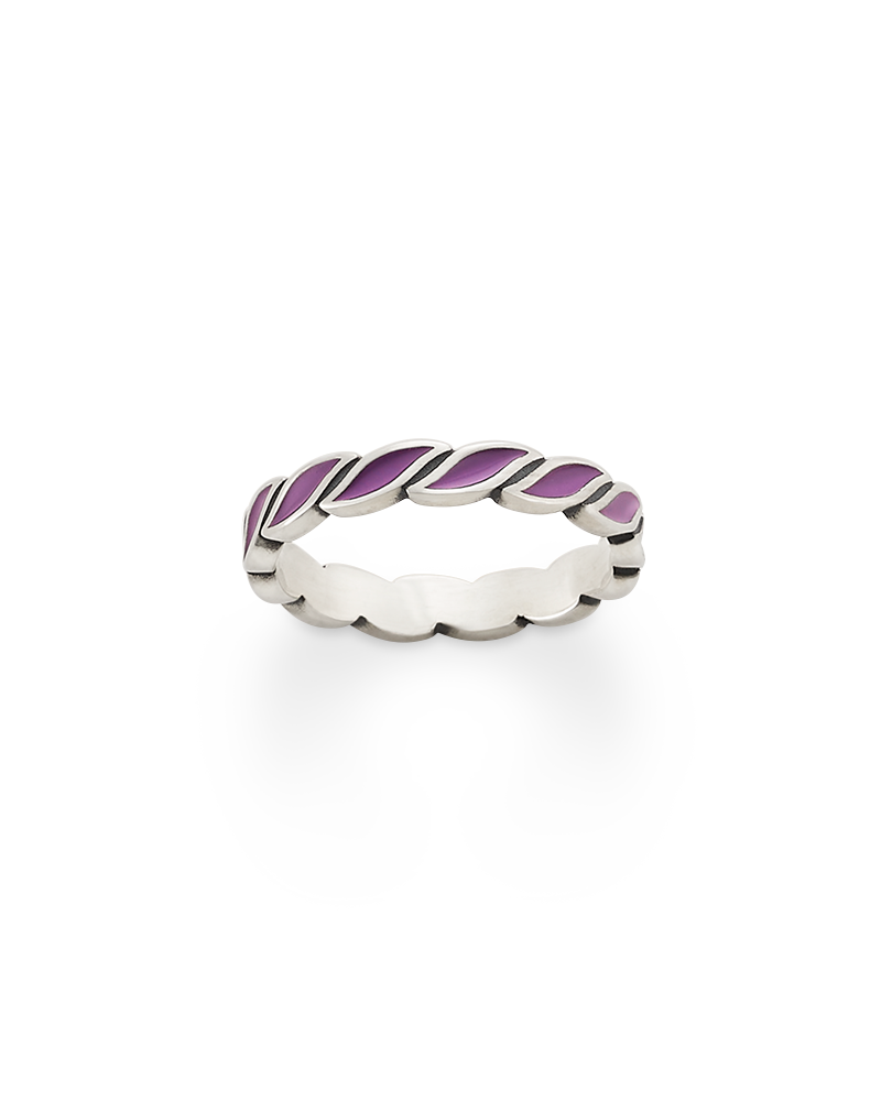 Enamel Purple Twist Stacker Ring - Image 3