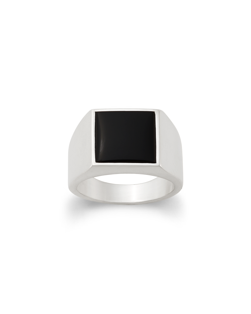 Classic Gemstone Signet Ring with Black Onyx - Image 3