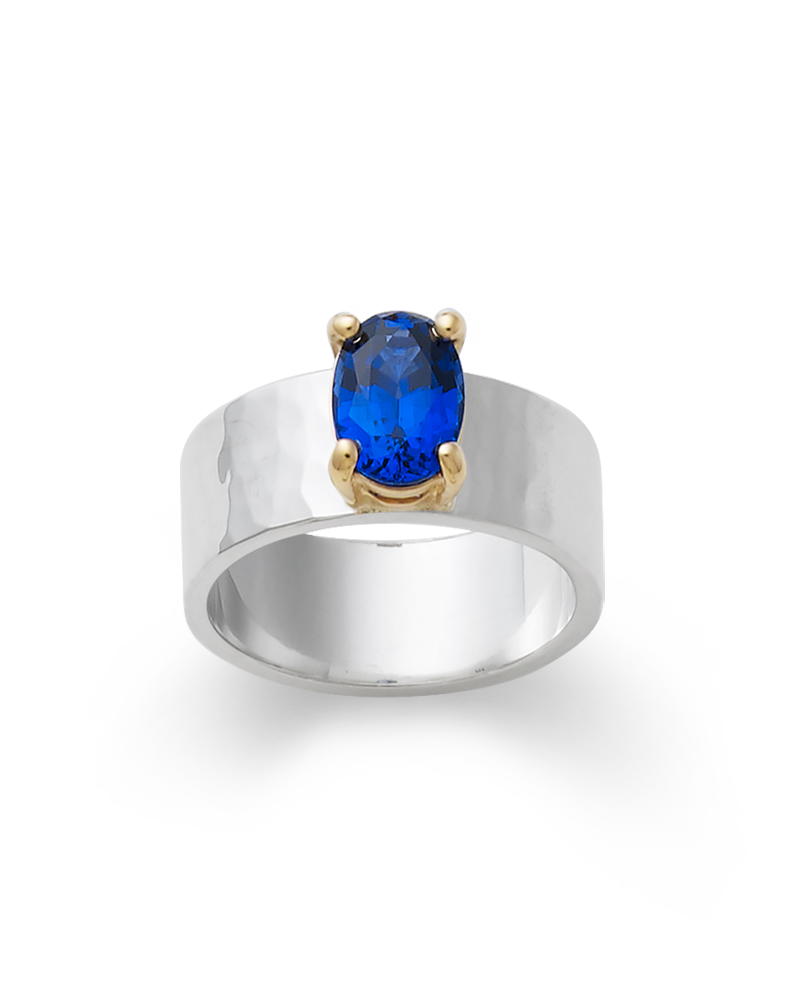 Julietta with Lab-Created Blue Sapphire Ring - Image 3