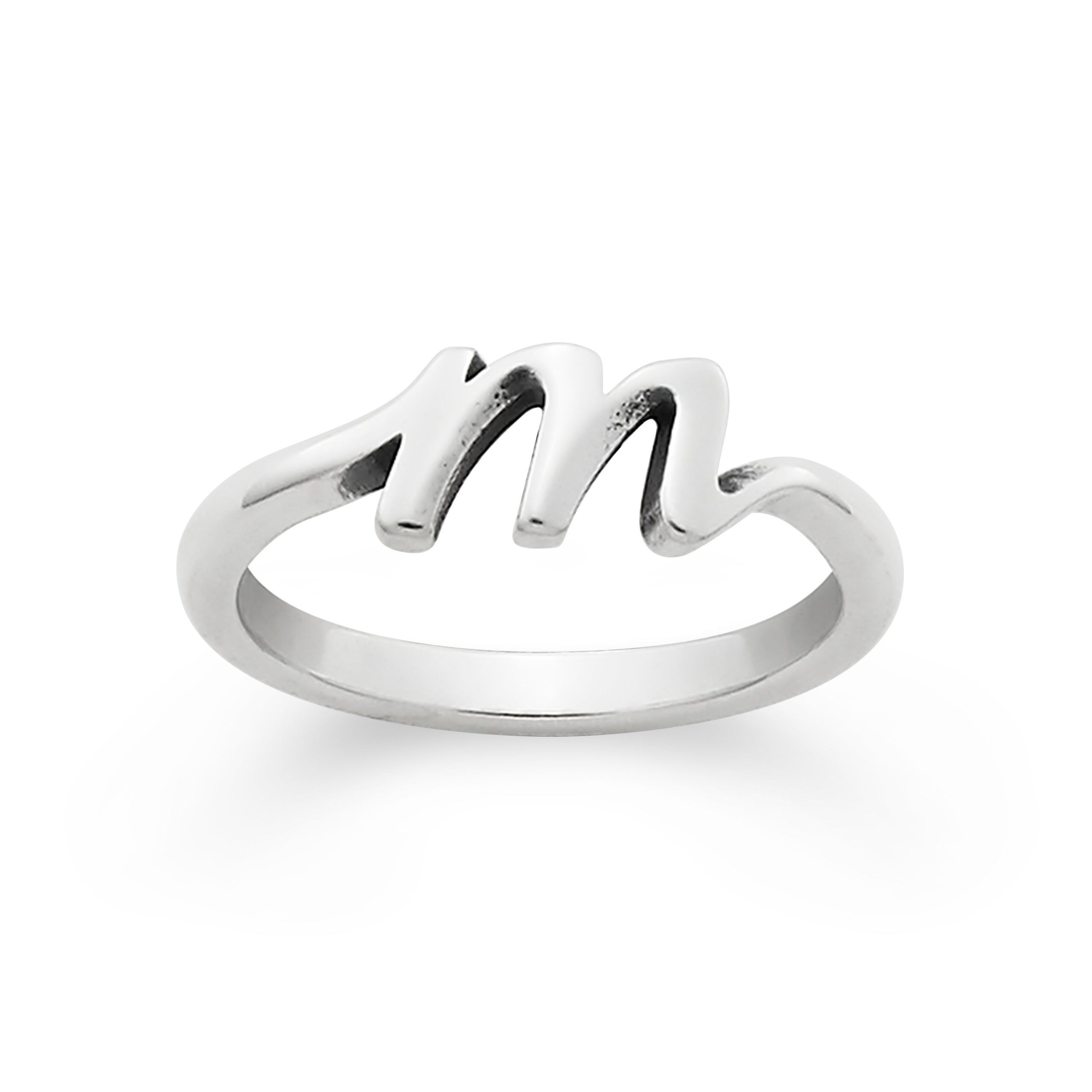 Script Initial 'M' Ring - Image 2
