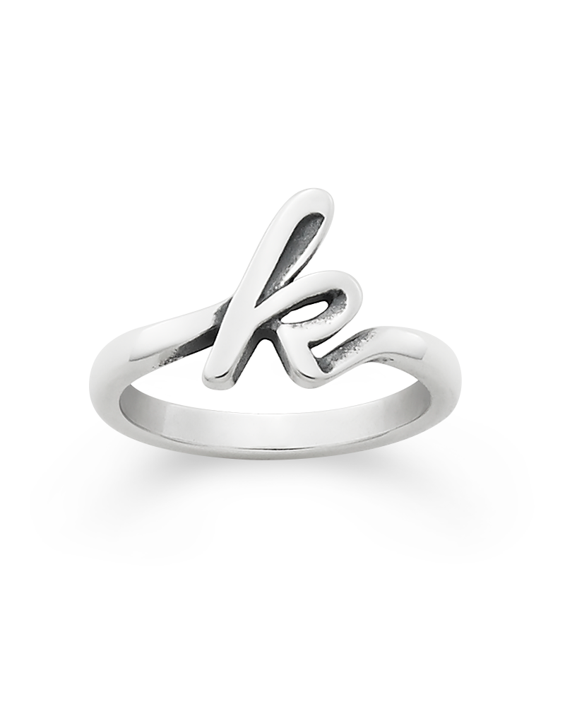 Script Initial 'K' Ring