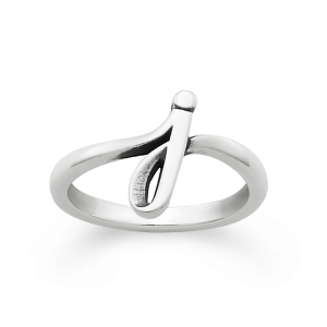 Script Initial 'J' Ring