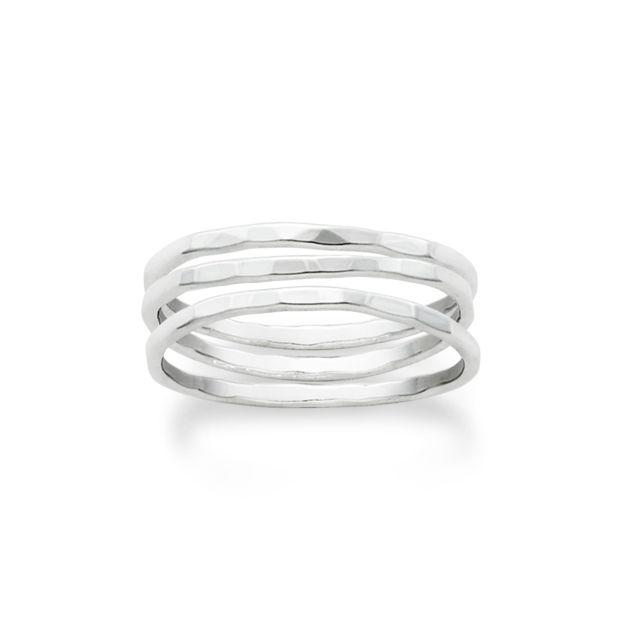 Delicate Forged Sterling Silver Rings - Image 2