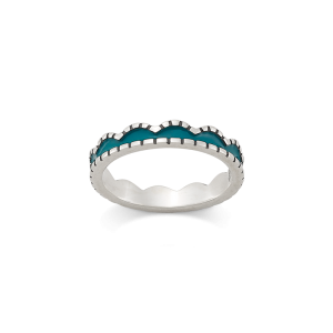 Enamel Scalloped Stacker Ring