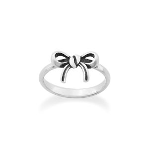 Delicate Bow Sterling Silver Ring