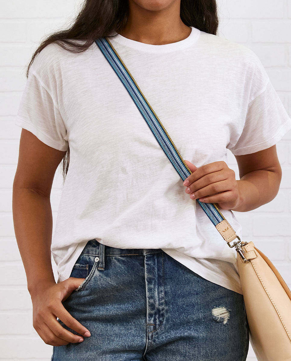 Chambray Slim Webbing Crossbody Strap - Image 3